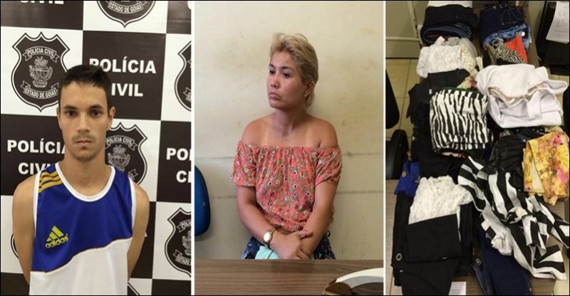Casal preso em Jataí furtava e vendia roupas na internet