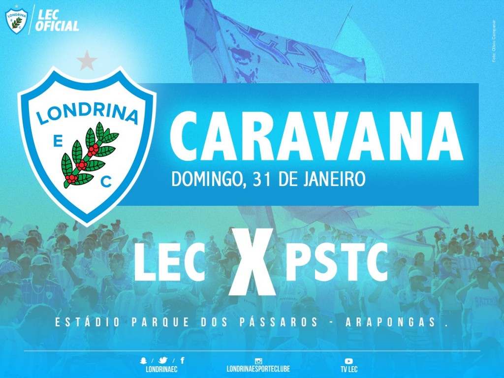 LEC informa opções de caravanas para quem deseja ir para Arapongas e acompanhar o time na estreia do Paranaense